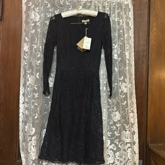 Burberry Dresses & Skirts - Burberry brand new blue lace dress long sleeves size 2 USA size 4  UK Italy 35